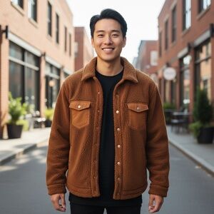 Goodfellow & Co Tan Fleece Shirt Jacket